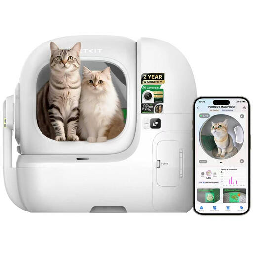 PETKIT Purobot Max Pro2 AI Camera Cat Litter Box