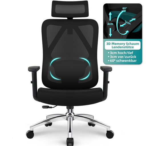 GTIMEX Ergonomic Office Chair with 3D Lumbar Support