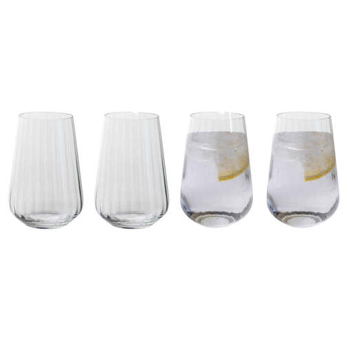 Dartington Crystal Cheers! Optic Tall Tumbler, Set of 4