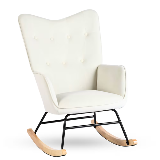 Urban Meuble Schaukelstuhl Samt Beige