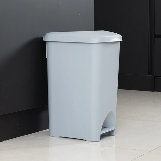 Addis Eco 100% Recycled Plastic Kitchen Pedal Bin, 40L - Light Grey