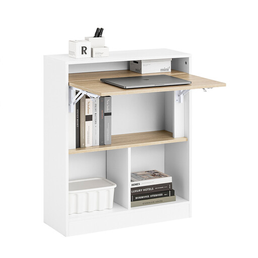 SoBuy Wall-Mounted Folding Table with 5 Shelves