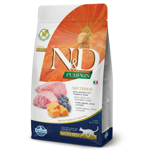 Farmina N&D Pumpkin Neutered Cat Lamb 1.5 kg.