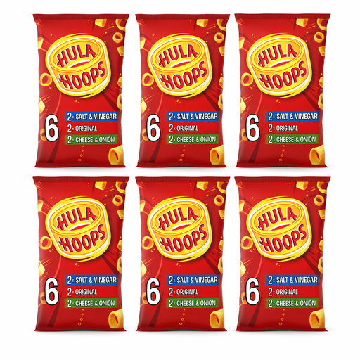Hula Hoops 家庭装，6 包，每包 24g