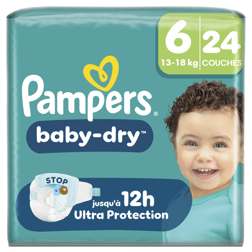 Pampers Baby-Dry, Size 6, 24 nappies