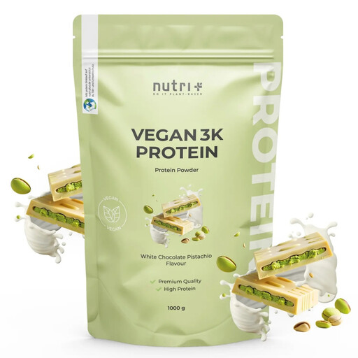 Nutri+ 3K Protein Pulver Vegan 1kg White Chocolate Pistachio