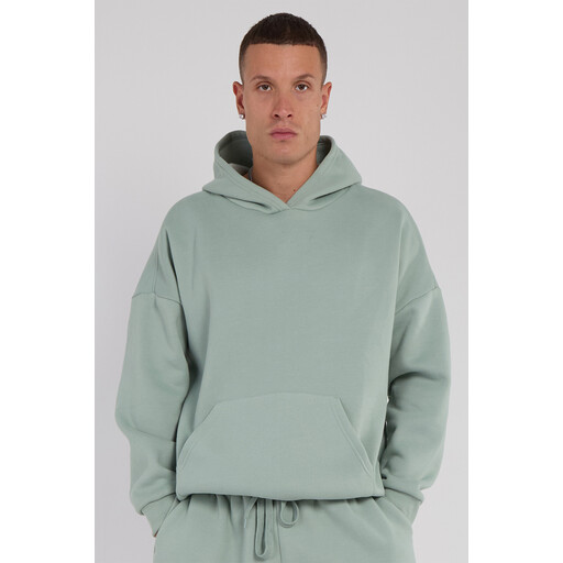Third Avenue Oversized Fleece Pullover Hoodie - Mineral Green