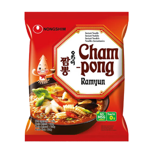 Nongshim Instant Noodles, Seafood (Cham Pong Ramen) 124 g