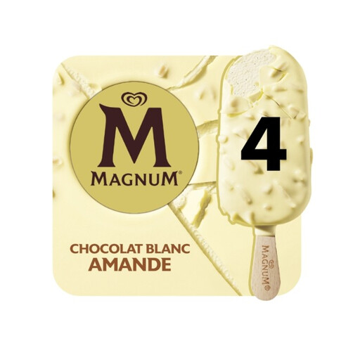 Magnum Ice Cream Sticks White Chocolate Almond 4 x 100 mL