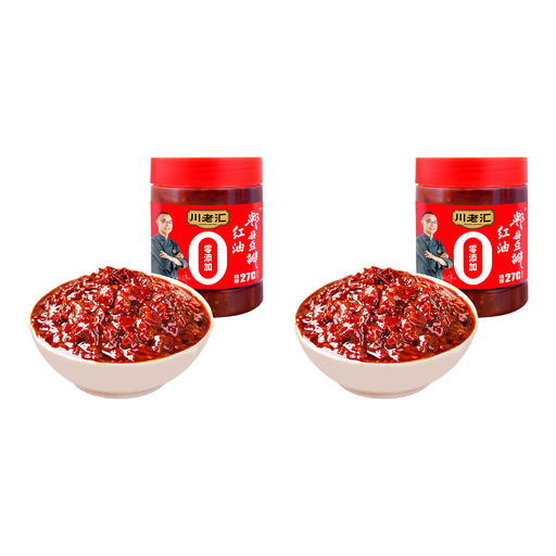 Chuan Lao Hui Chili-Broad Bean Paste with Chili Oil 500g*2