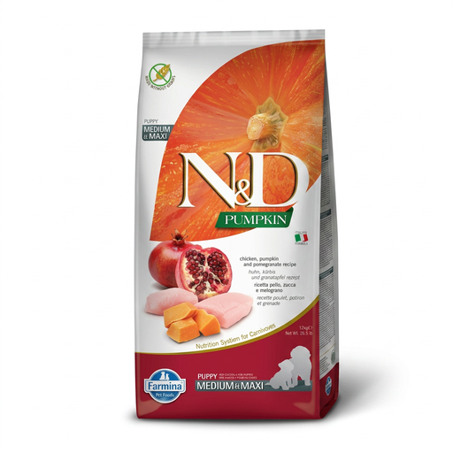 Farmina N&D Pumpkin Chicken Puppy Medi Maxi hondenvoer