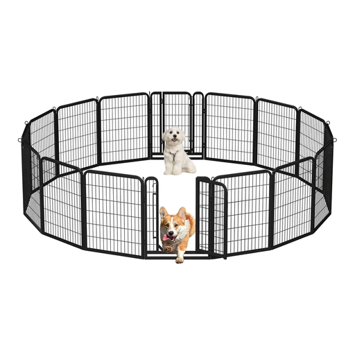 Yaheetech 80cm Puppy Playpen with 16 Panels