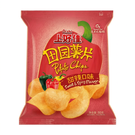 Oishi Potato Chips Sweet and Spicy Flavour 50g