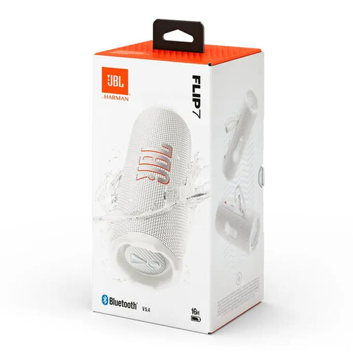 JBL Flip 7 Portable Bluetooth Speaker - White