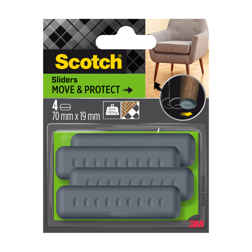 Patin Glisseur Adhésif Alvéolé Scotch