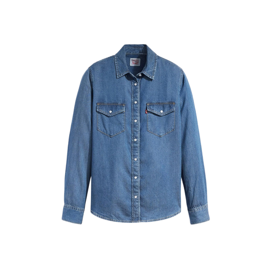 LEVI'S Western Iconic Lightweight Shirt Paper Map 2 - Blue