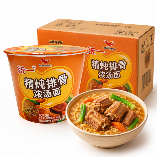 TY Slow-Braised Pork Bone Soup Noodles 105g x 12 Cups (Boxed)
