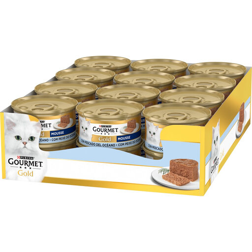 Aliment humide pour chat Gourmet Gold Mousse Wet Cat Food Tuna 24 × 85 g