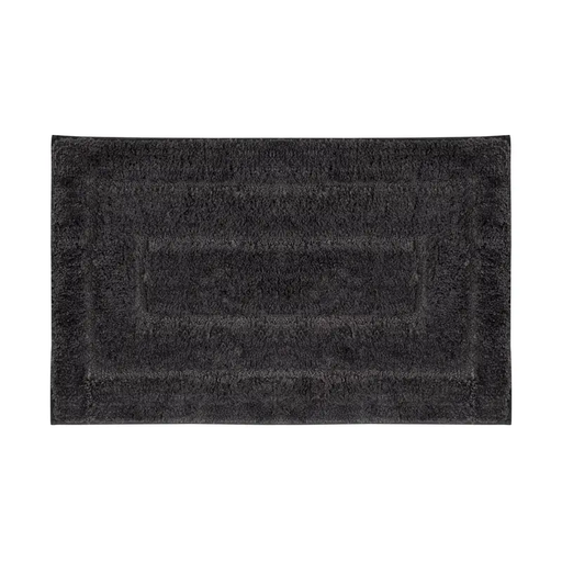 Anika Bath Mat Microfibre Jacquard Charcoal