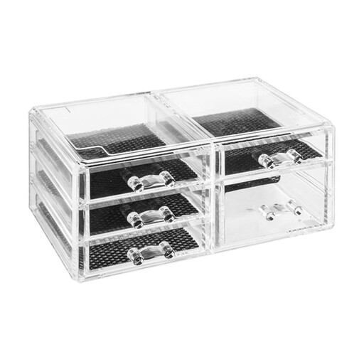 5five Acrylic Jewelry Box - L, Transparent, 5 Drawers