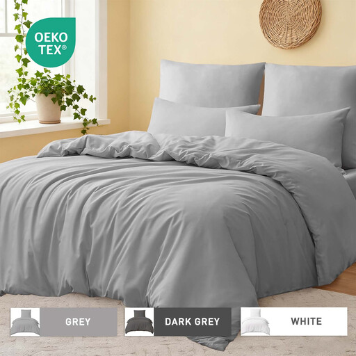 LeBonsoir Light Gray Duvet Cover Set