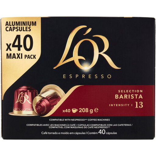 L'OR Barista 兼容 Nespresso 咖啡胶囊 40 粒装