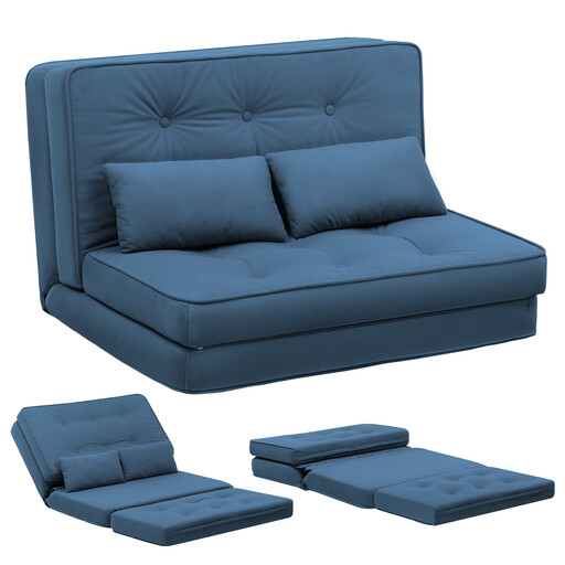 COMHOMA Foldable Floor Sofa in Blue