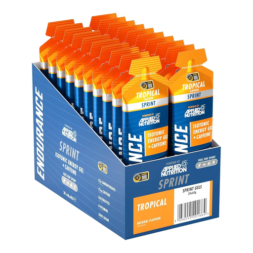 Applied Nutrition Energy Gel + Electrolytes Endurance Tropical Flavour, pack of 20 × 60 g
