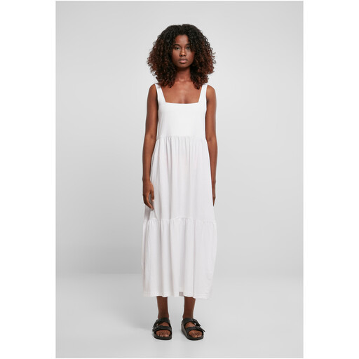 Urban Classics Ladies 7/8 Length Valance Summer Dress white L