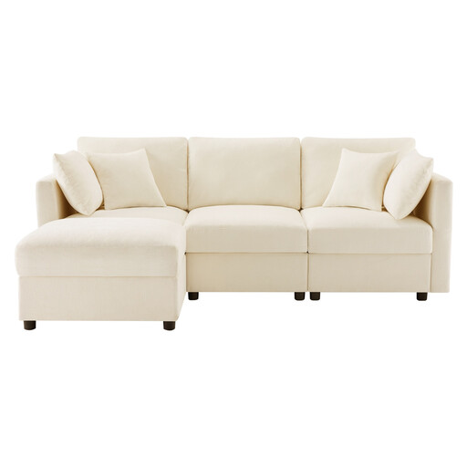 L-Förmiges Ecksofa mit Ottomane