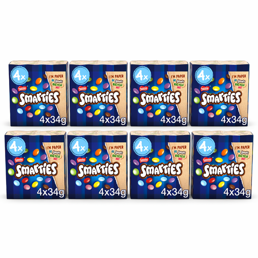 Case SKU - Smarties Tube 4 Pack 136g