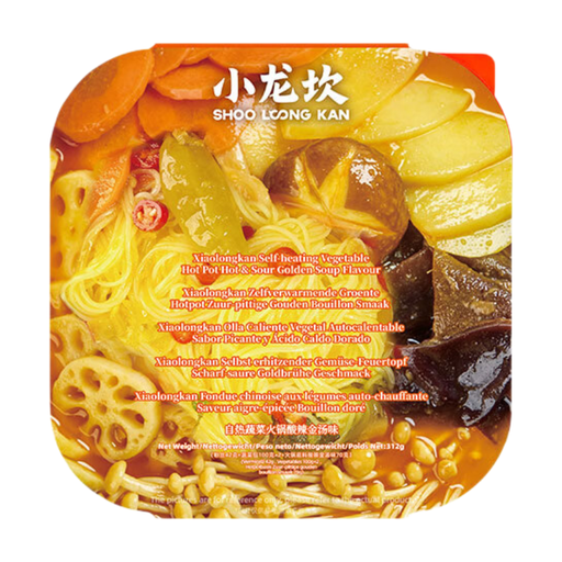 Shoo Loong Kan Self-Heating Vegetable Hot Pot Spicy and Sour Golden Soup Flavour 312g