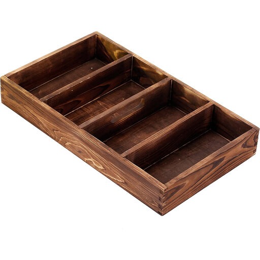 My Gift 4 Slot Torched Wood Supply Organiser