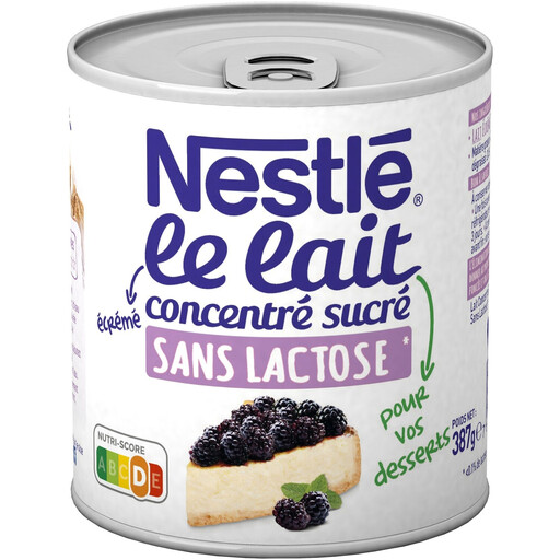 NESTLE lactose-free sweetened skimmed condensed milk, 387 g