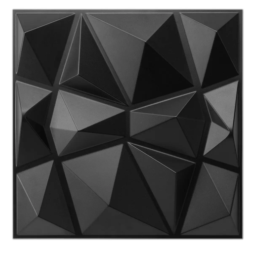 Art3d Premium 3D Wall Panels in Diamond Pattern Black