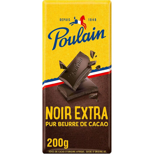 Poulain Extra Dark dark chocolate bar, 200 g