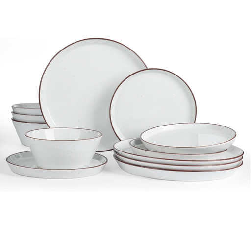 Richmount 12-piece stoneware set in brilliant white