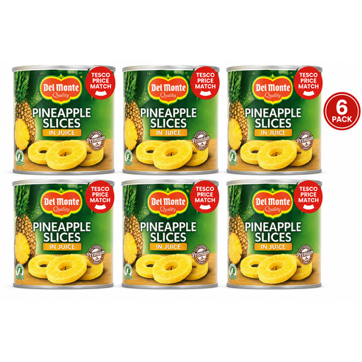 Del Monte Pineapple Slices in Juice, six 435g cans