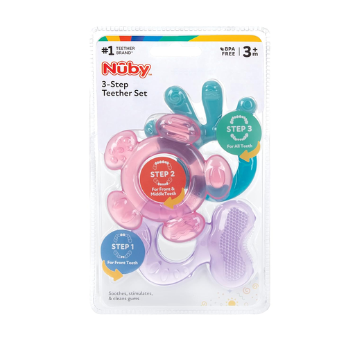 Nuby 3 Stager Teether Girl