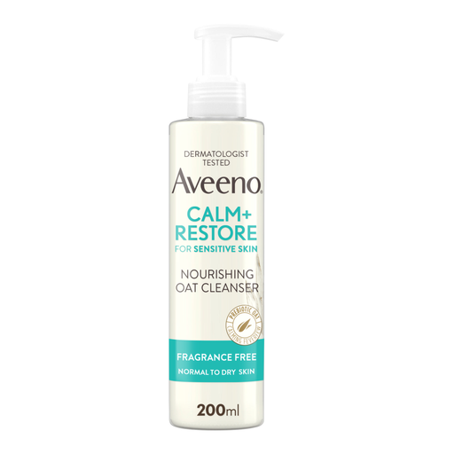 AVEENO Face CALM & RESTORE Nourishing Oat Face Wash Cleanser 200ml