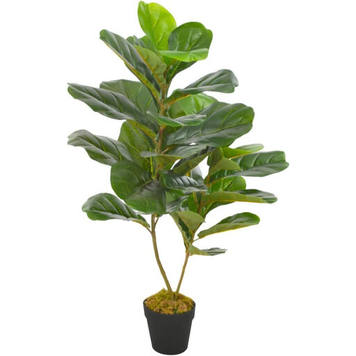 vidaXL Artificial Fiddle Leaf Fig Plant - 90 cm, Green