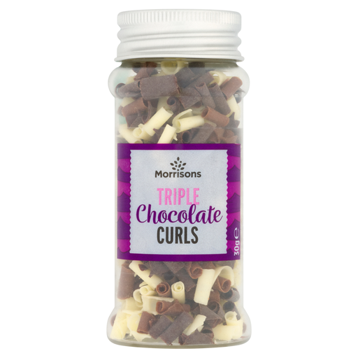 Morrisons Triple Chocolate Curls Cake Decorations 30g