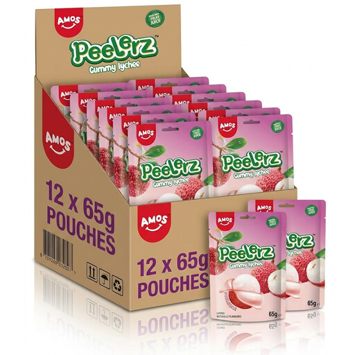Amos Peelerz 荔枝软糖 12x65g