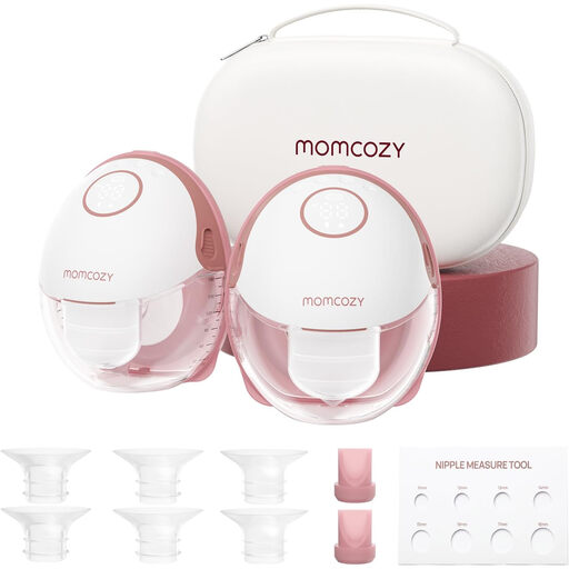Momcozy M6 Breast Pump - Double Pack-Burgundy