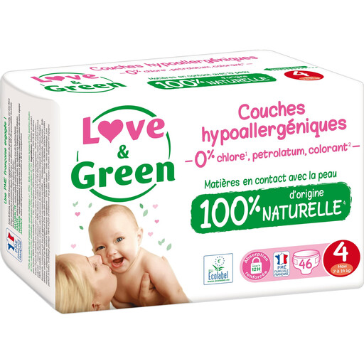 LOVE & GREEN eco-friendly nappies size 4
