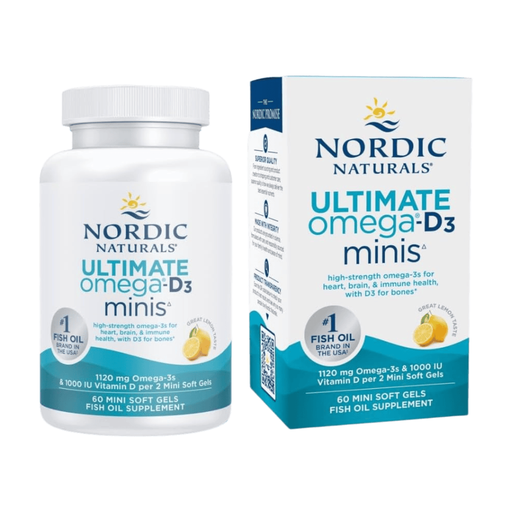 Nordic Naturals Omega-3 Fish Oil + Vitamin D3 Ultimate 2X Mini