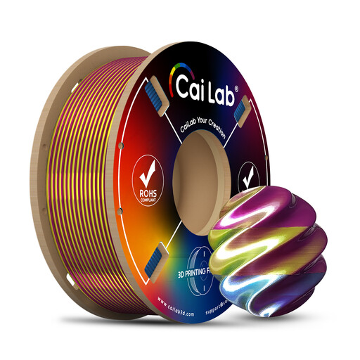 CAILAB PLA Silk Tri-Color - Purple&Blue&Yellow