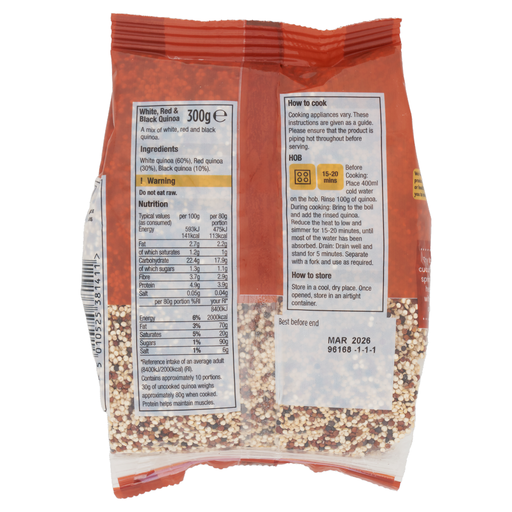 Morrisons White Red & Black Quinoa 300g
