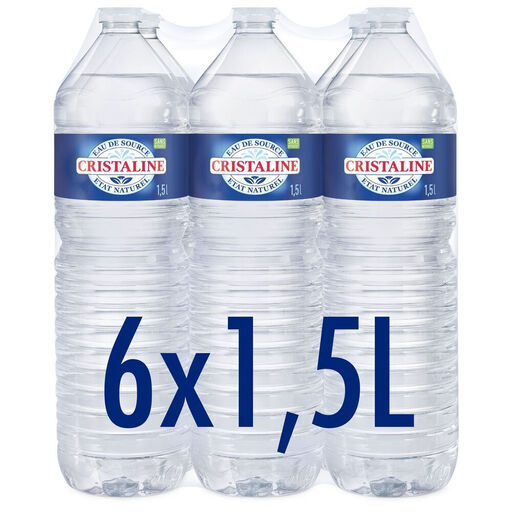 Pack d'eau de source CRISTALINE 6x1.5L