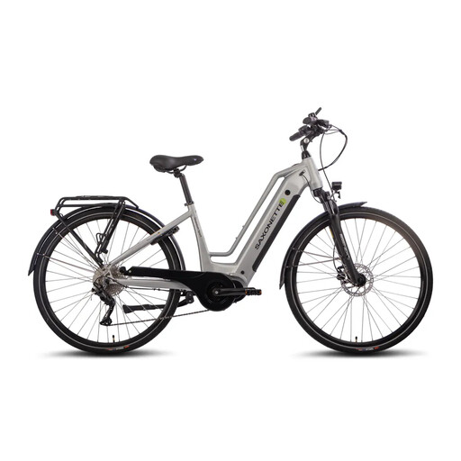 Saxonette Quantum Sport Trapez 28 Zoll E-Bike Silver Matt